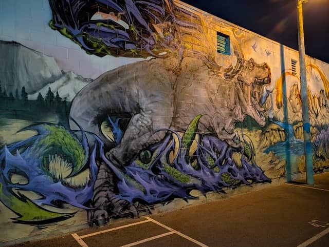"The dinosaur mural" graffiti mural - Image 2
