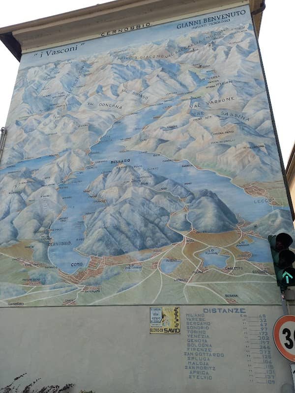Pintura gigante do Mapa do Lago Como - Image 1