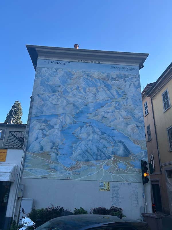 Pintura gigante do Mapa do Lago Como - Image 2