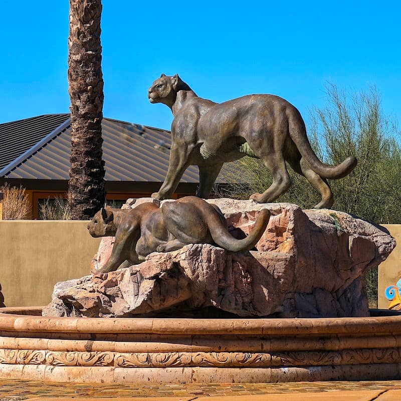 Statue Of Two Mountain Lions - Image 2