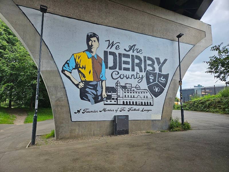 The Derby County mural (Steve Bloomer) - Image 3