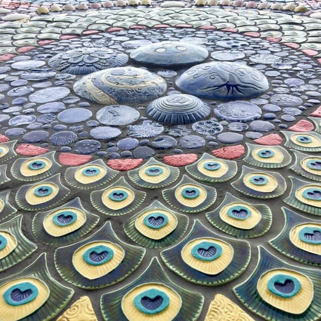 Mountain Lake Mandala mural - Image 1