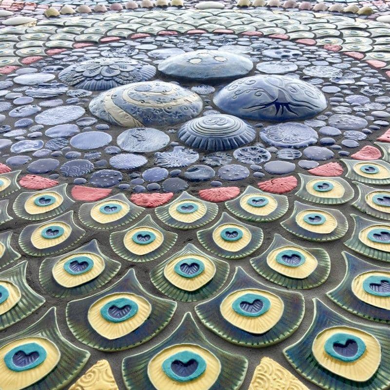 Mountain Lake Mandala mural - Image 1