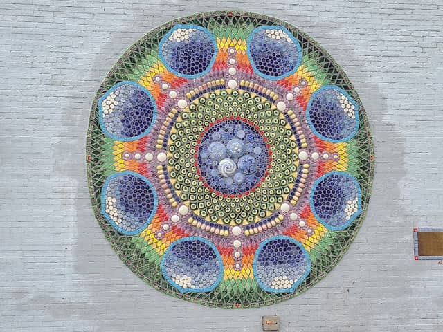 Mountain Lake Mandala mural - Image 2