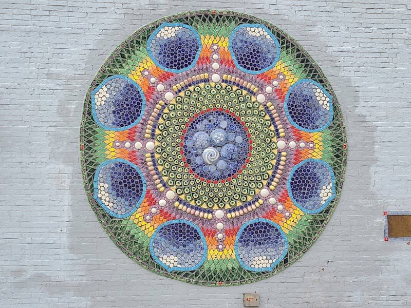 Mountain Lake Mandala mural - Image 2