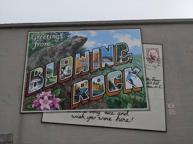 Blowing Rock postcard mural - Image 1