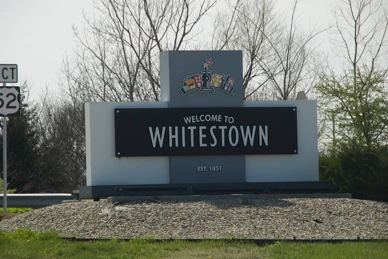 Welcome to Whitestown sign - Image 1