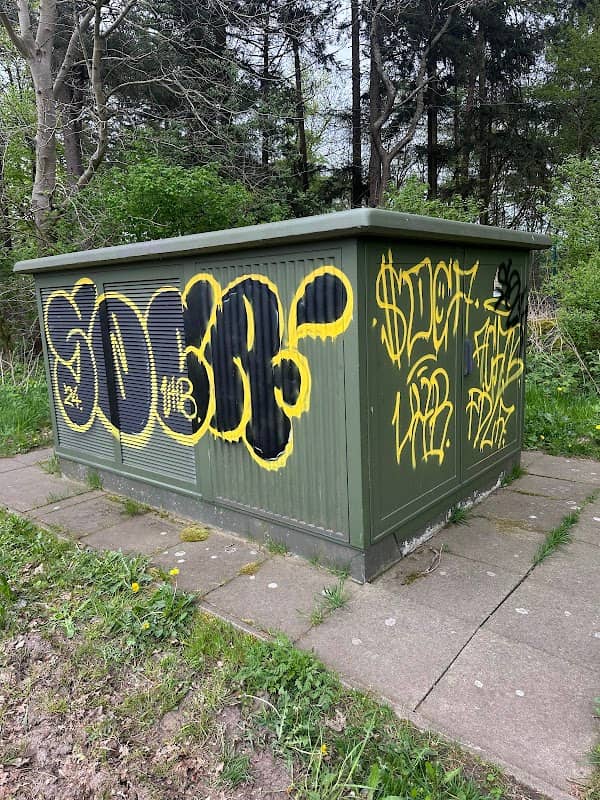 Grüner Stromkasten hinter der Baggerkuhle - Image 1