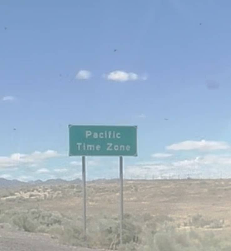 Pacific Time Zone Sign (Westbound only) - Image 2