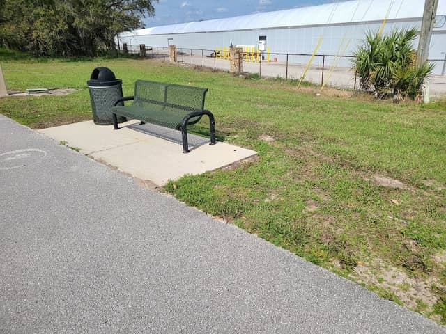 Trailside bench on West Orange Trail - Image 1