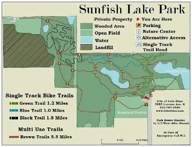 Sunfish Lake Park Mountain Bike Trailhead - Image 1