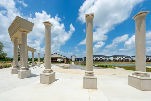 Lake Park Pavilion, Colonnade with Splash Pad - Image 1