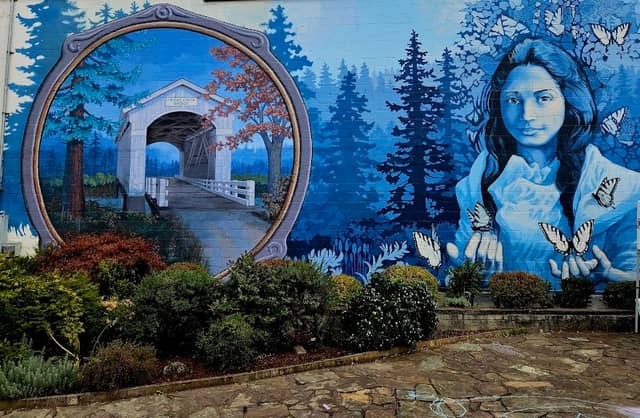 "Opal Whiteley" Mural by Connie Huston and Howard Tharpe - Image 2