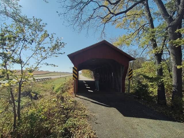 Glacial River Trail Red Covered Bridge, Fort Atkinson - Image 1