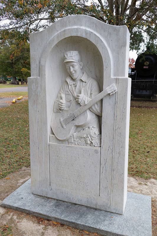 Jimmie Rogers stone monument - Image 1
