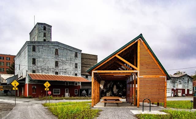 Trailhead Pavilion of the Lamoille Valley Rail Trail Extension - Image 1
