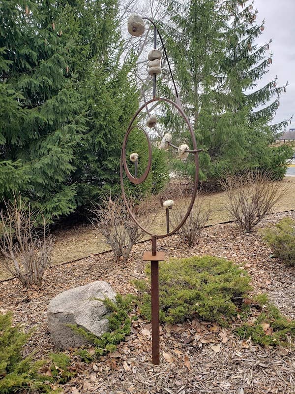 Stone and Steel Sculpture - Image 1