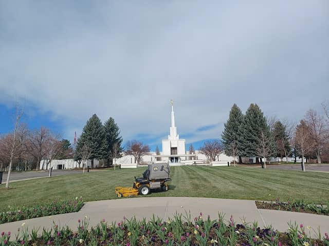 Denver Colorado Temple Fountain and Garden - Image 1