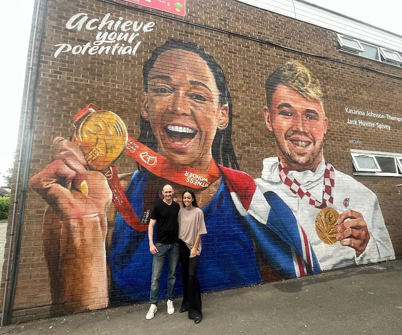 Katarina Johnson-Thompson & Jack Hunter-Spivey Mural by Paul Curtis - Image 1