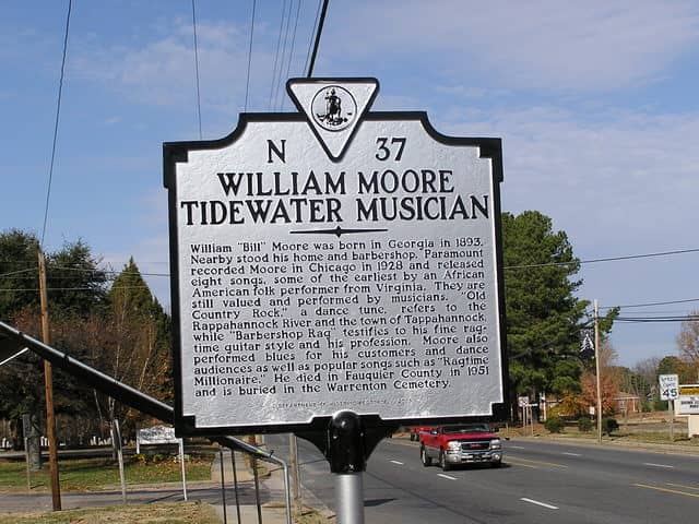 William Moore - Tidewater Musician. History Marker - Image 1