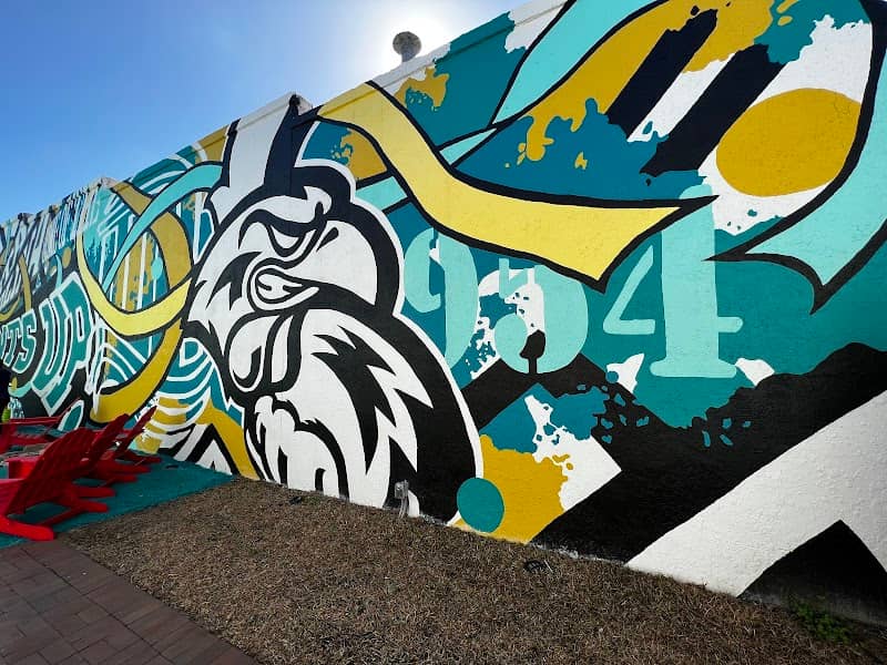 Teal Alley Mural - Image 1