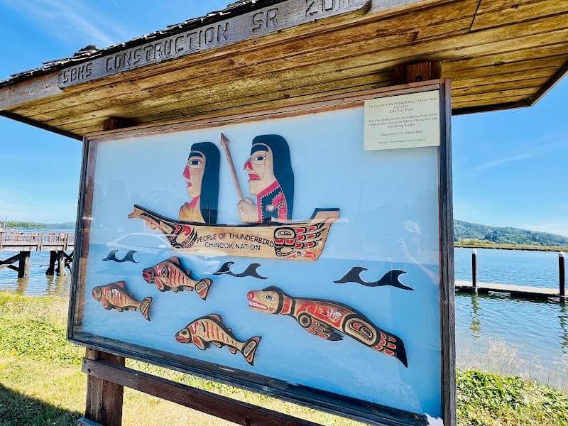 The Legend of the Portage Lakes carving - Image 1