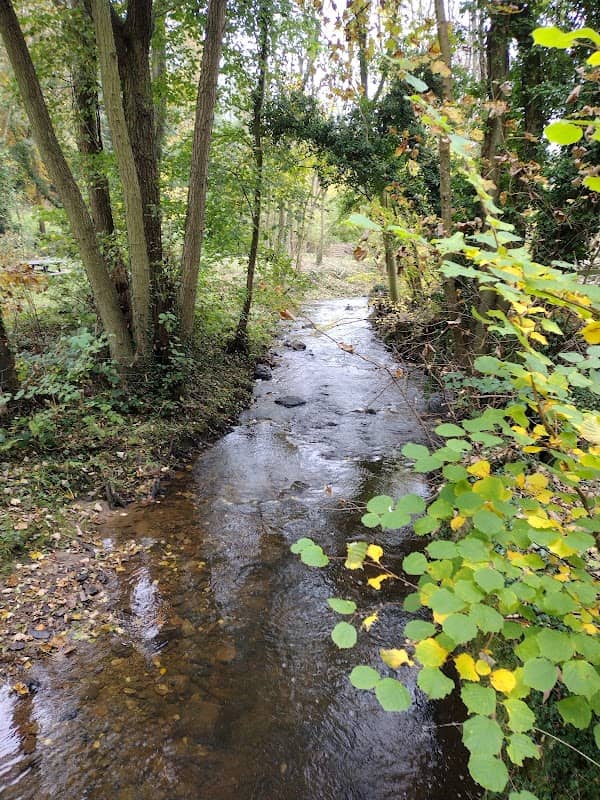 Footbridge over river Amber - Image 1