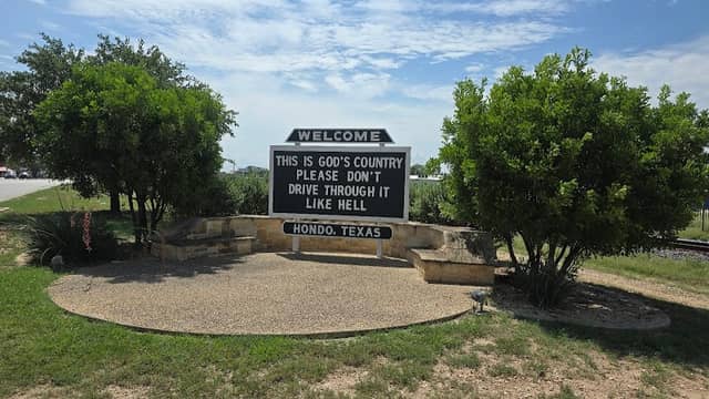 Hondo Famous Welcome Sign - Image 1