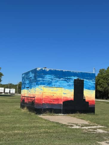 Sunset Silhouette Mural - Image 1