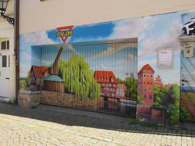 "Lüneburg harbor" mural art - Image 1