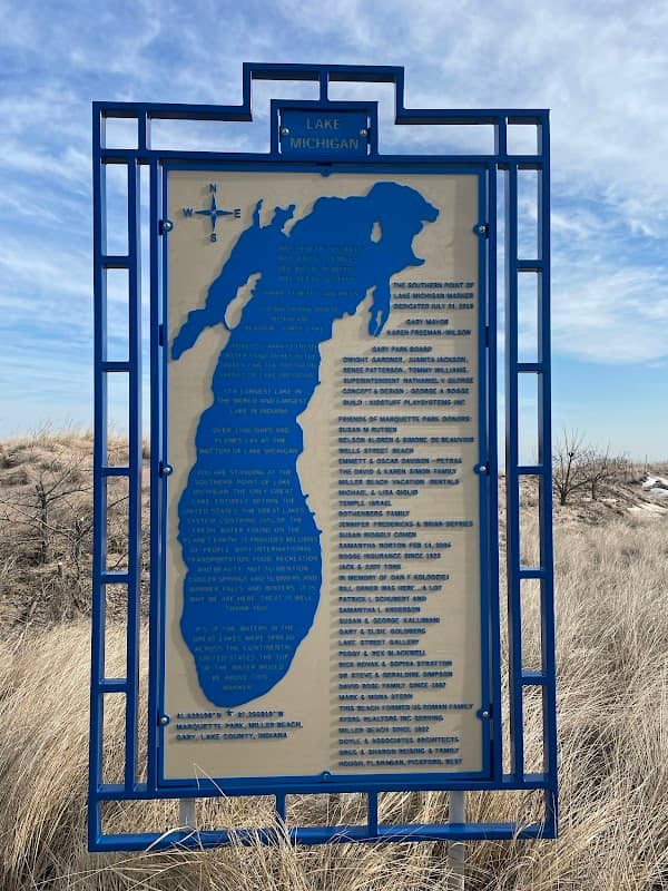 Southernmost Point of Lake Michigan Information Marker - Image 2