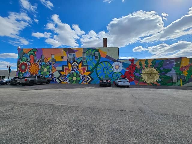 Mandala Flowers Mural - Image 2