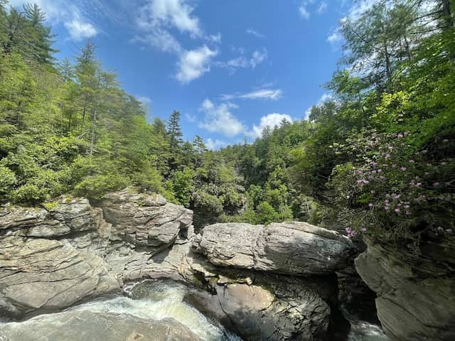Linville Falls - Trail and Waterfall - Image 1