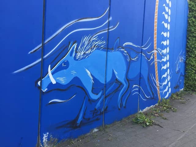 Juliene Sinclair wild boar mural - Image 1