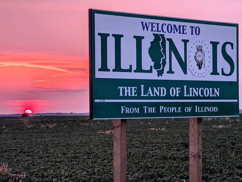 Welcome To Illinois Sign - Image 1