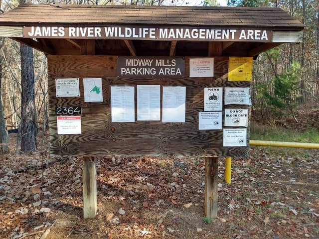James River Wildlife Management Area - Midway Mills Parking Area - Image 1