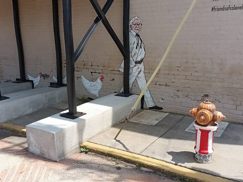 Colonel Sanders w Chickens mural - Image 1