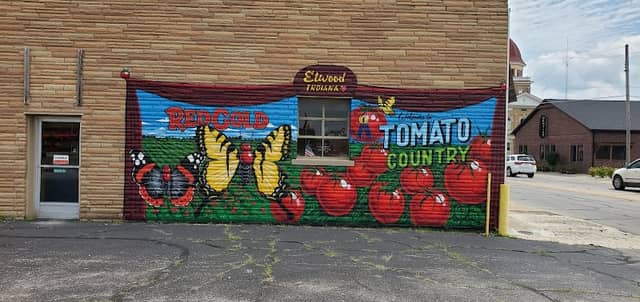 Red Gold Mural - Image 1