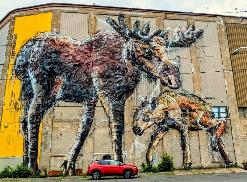 Moose Father and Baby by Bordalo II. - Image 1