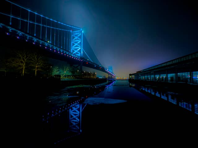 Benjamin Franklin Bridge from Race Street Pier - Image 1