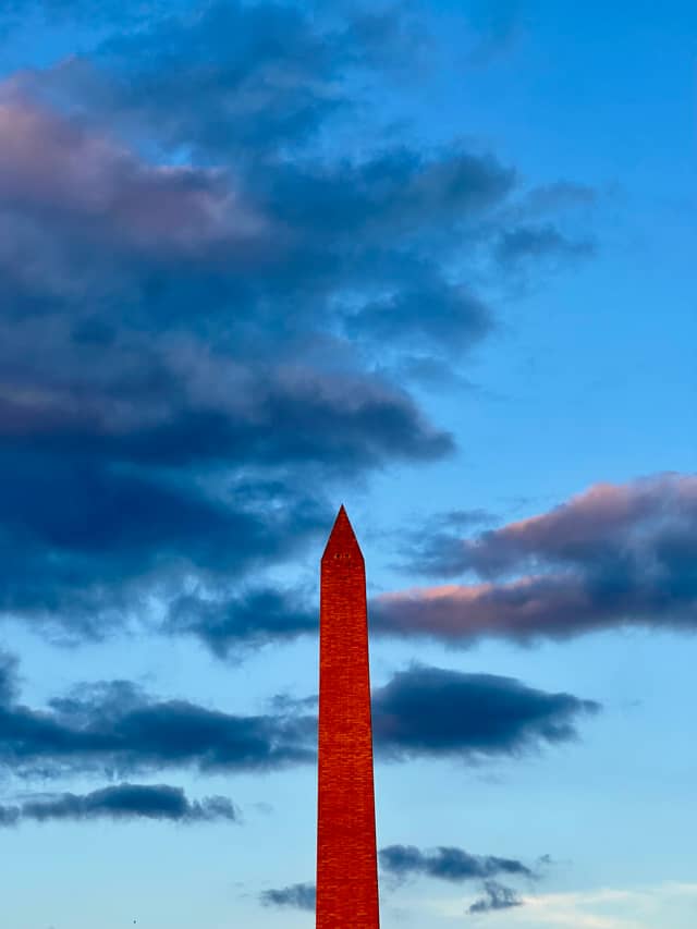 Red Washington Monument of Denton - Image 1