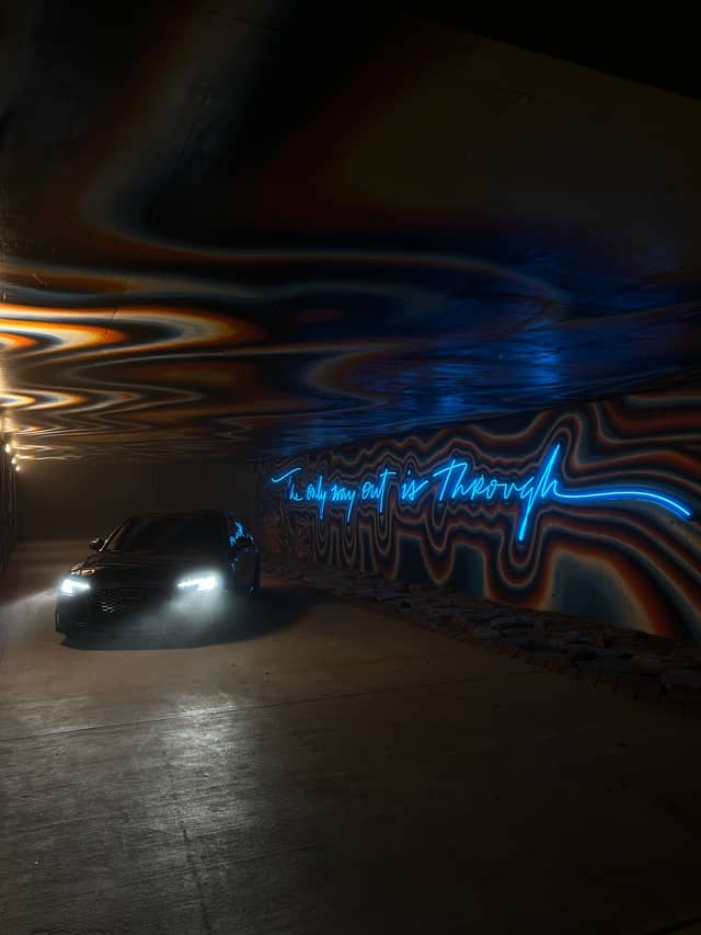 "The Only Way Out Is Through" Neon Tunnel - Image 1