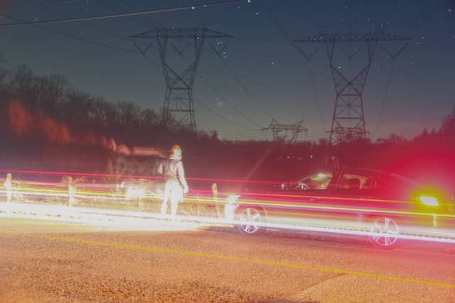 Franklinville Power Line Nightscape - Image 1
