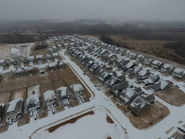 Fort Mill Suburban Winter Aerial - Image 1