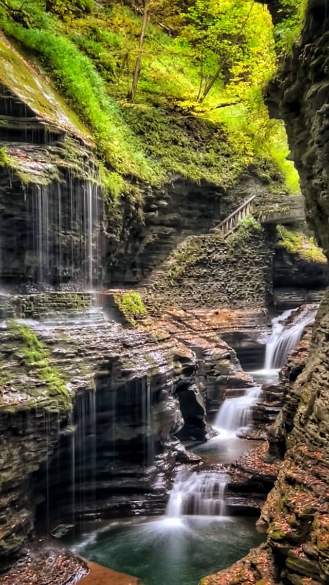 Rainbow Falls, Watkins Glen State Park - Image 1