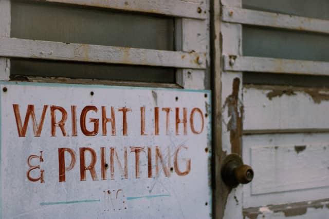 Wright Litho & Printing Vintage Sign - Image 1