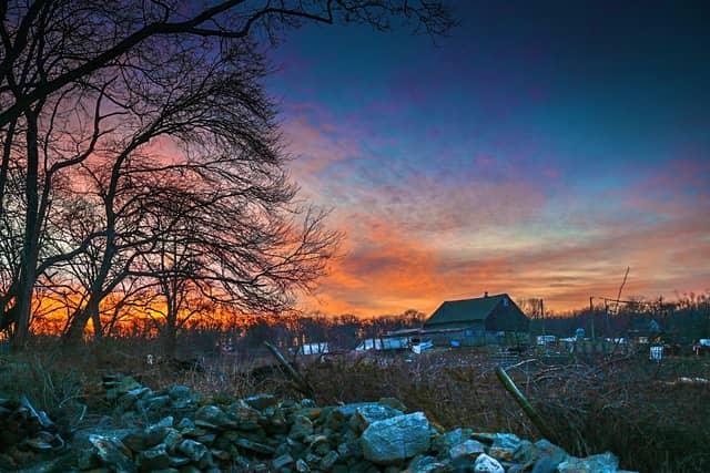 Tiverton Farmstead Sunset - Image 1