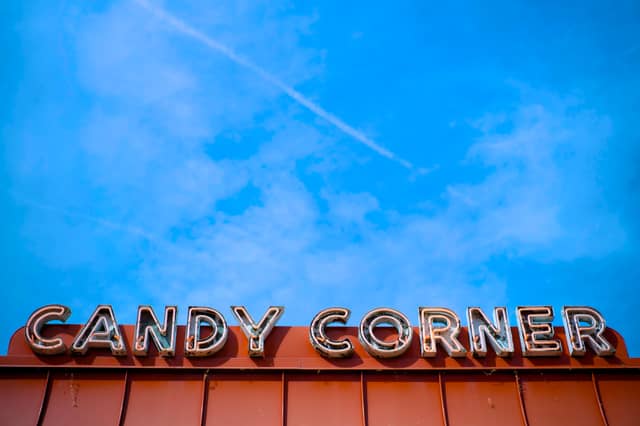 Vintage Candy Corner Sign - Image 1