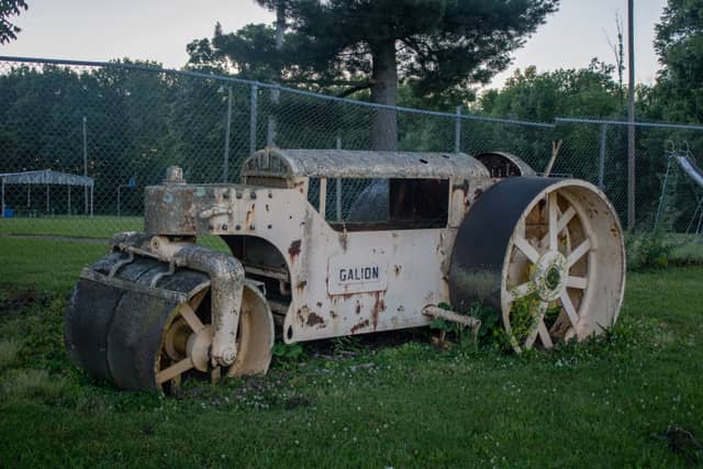 Vintage Galion Road Roller at Freese Works - Image 1