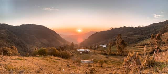 Andean Valley Sunset Overlook